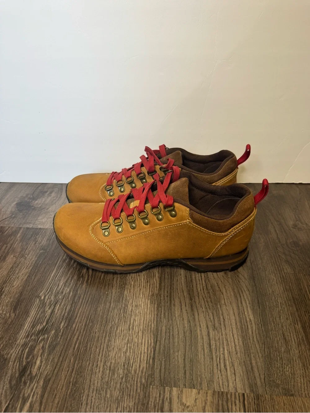 L.L.Bean Men’s Leather Hiking Trail Shoes Brown Low Lace Up Outdoor Boots Sz 9 M